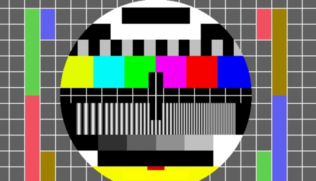 Testbildschirm für Fernsehsendungen bei Nichtausstrahlung